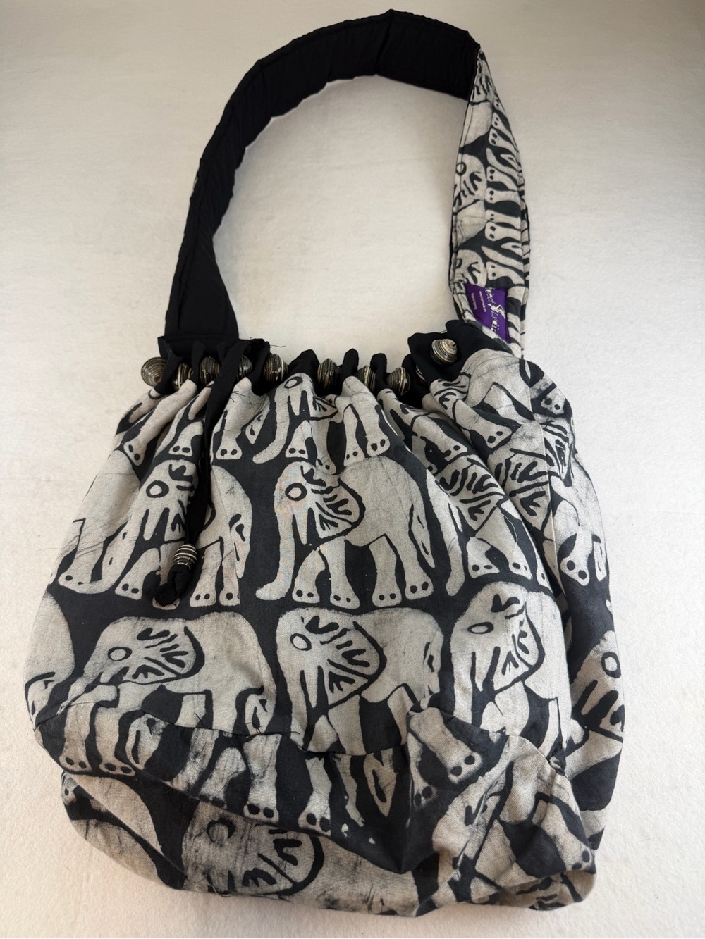 Project Lydia Reversible Elephant Print Fair Trade Shoulder Bag Uganda